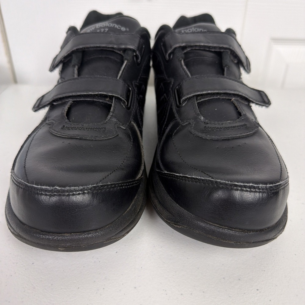 New Balance 577 Black Leather Casual Walking Shoes MW577VK Men's Size 11.5 D USA - Picture 2 of 9